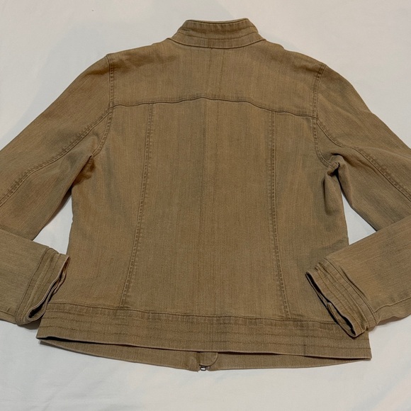 Ralph Lauren Jeans Company Denim Tan Moto Jacket, Full Zip size 6 - Picture 12 of 15